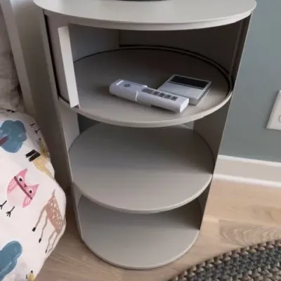West Elm Kids Belle round storage nightstand