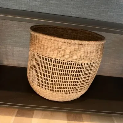 Woven seagrass storage basket