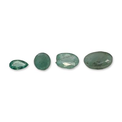 Sale Photo Thumbnail #165: 4pc Group of Loose Emerald Gemstones