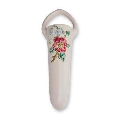 Sale Photo Thumbnail #307: Hand-Painted Ceramic Floral Wall Pocket