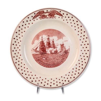 Sale Photo Thumbnail #279: Wedgwood Etruria Red Transfer-Printed Constitution and Java Plate