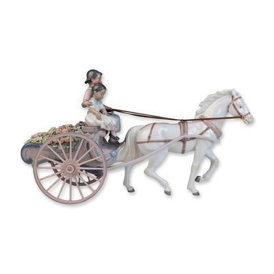 Sale Photo Thumbnail #340: Lladro Privilege Limited Edition Porcelain Figurine, Flower Wagon 01001784