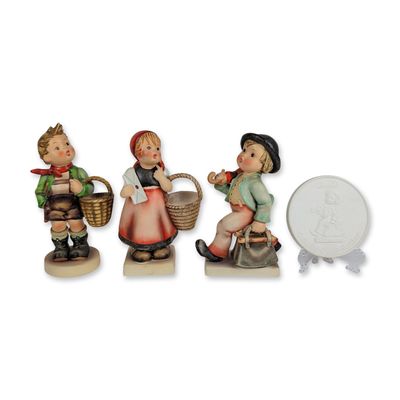 Sale Photo Thumbnail #106: 4pc Goebel W. Germany Hummel Porcelain Figurines and Plaque