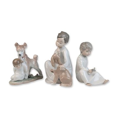 Sale Photo Thumbnail #35: Group of Three Lladro & Zaphir Porcelain Figurines- 01004522, 01006556 & Boy with Candle