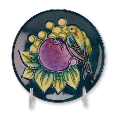 Sale Photo Thumbnail #280: Moorcroft Pottery by Sally Tuffin and Allison Benson Pin Dish, Finches
