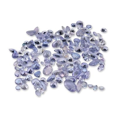 Sale Photo Thumbnail #330: An Assortment of Loose Faceted Tanzanite Gemstones