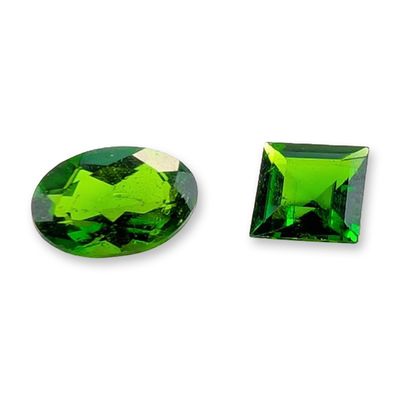 Sale Photo Thumbnail #333: Pair of Loose Green Chrome Gemstones