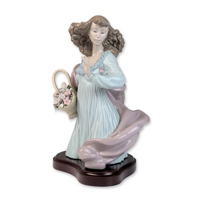 Sale Photo Thumbnail #384: Lladro Glazed Porcelain Figurine, Nature's Beauty 01006252 with Base