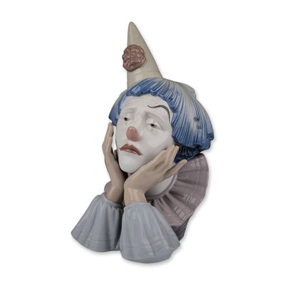 Sale Photo Thumbnail #172: Lladro Porcelain Sad Jester Sculpture 5129