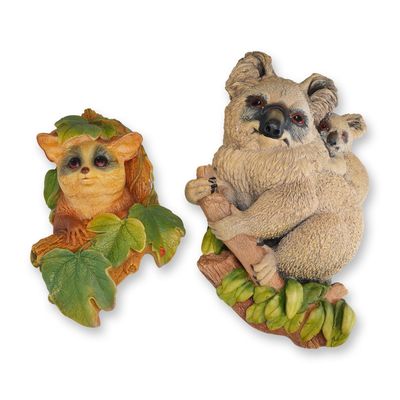 Sale Photo Thumbnail #151: 2pc Bossons of England Hand-Painted Chalkware Wildlife Wall Plaques