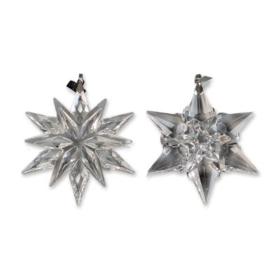 Sale Photo Thumbnail #228: 2pc Swarovski Crystal Annual Christmas Ornaments, 2000 Star and 2011 Snowflake