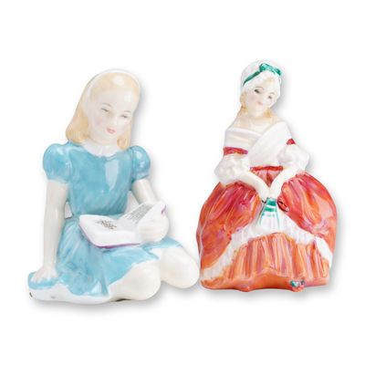 Sale Photo Thumbnail #262: Royal Doulton Porcelain Figurines, Alice HN2158 and Peggy HN2038