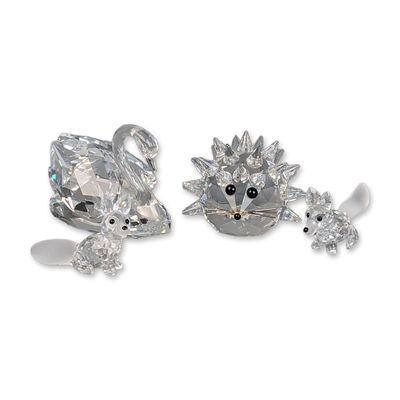 Sale Photo Thumbnail #240: 4pc Swarovski Silver Crystal Animal Figurine Collection