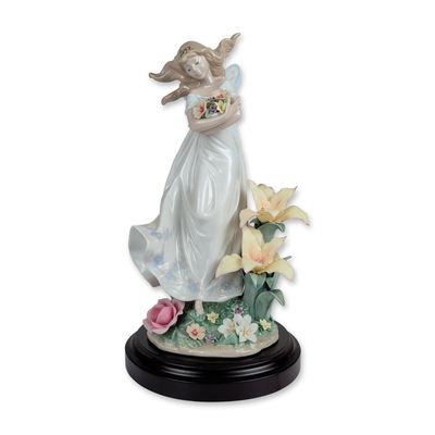 Sale Photo Thumbnail #207: Lladro Mystical Garden Porcelain Fairy Sculpture 6686