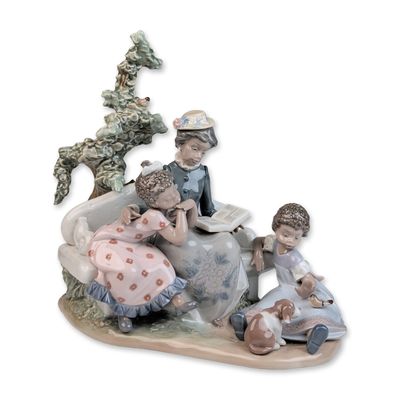 Sale Photo Thumbnail #210: Lladro Glazed Porcelain Figural Group, Family Roots 01005371