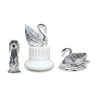 Sale Photo Thumbnail #239: 3pc Swarovski Silver Crystal Animal Figurines