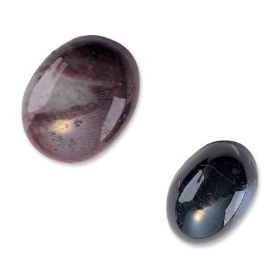 Sale Photo Thumbnail #336: Two Loose Gemstone Cabochons