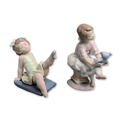 Sale Photo Thumbnail #219: Two Lladro Glazed Porcelain Figurines, Best Friend 01007620 & Little Ballet Girl 01005108