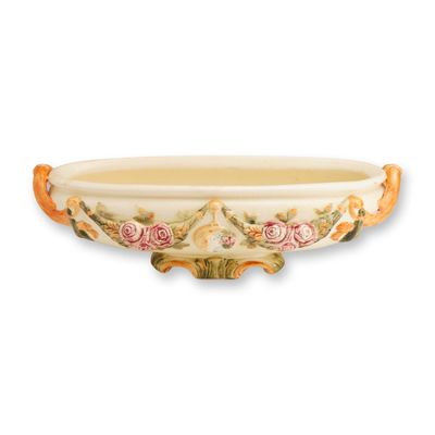 Sale Photo Thumbnail #117: Weller Pottery Oblong Centerpiece Bowl, Roma Rose