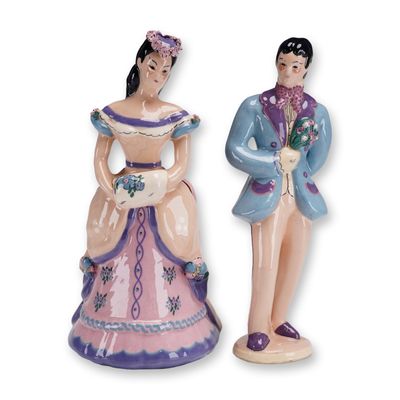 Sale Photo Thumbnail #104: Kay Finch California Pottery Courting Couple Figurines