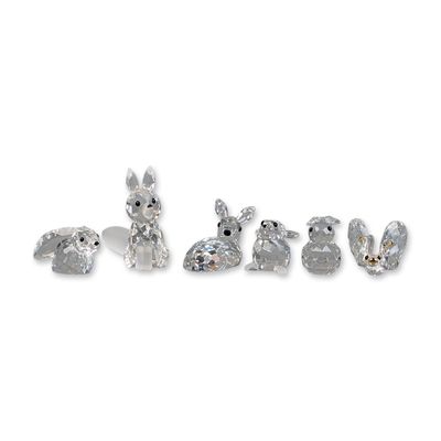 Sale Photo Thumbnail #257: 6pc Swarovski Silver Crystal Animal Figurines Collection