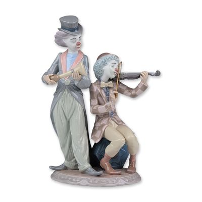 Sale Photo Thumbnail #52: Lladro Porcelain Circus Concert Clown Figurine 5856