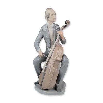 Sale Photo Thumbnail #362: A Lladro Porcelain Sculpture of a Cellist, Model 4651