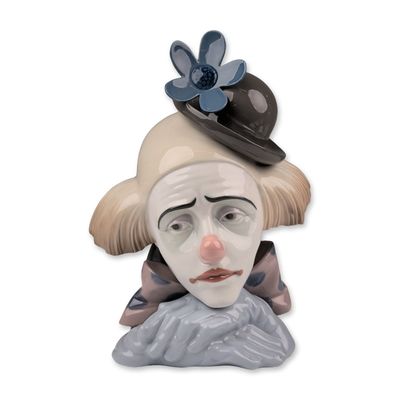Sale Photo Thumbnail #179: Lladro Spanish Glazed Porcelain Clown Bust 5130