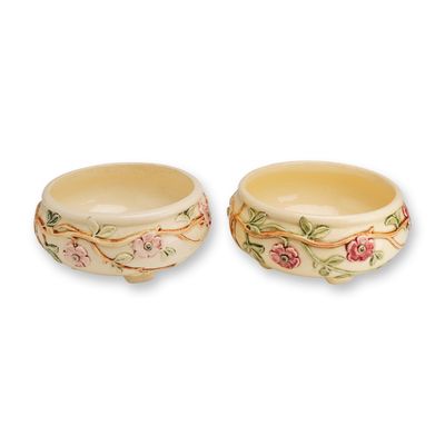 Sale Photo Thumbnail #119: Pair of Weller Pottery Footed Bowls, Roma