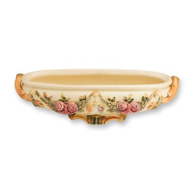 Sale Photo Thumbnail #286: Weller Pottery Oblong Console Bowl, Roma Rose