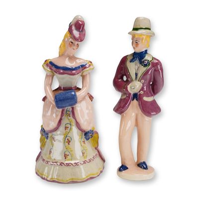Sale Photo Thumbnail #105: Kay Finch California Pottery Figurines, Victorian Courting Couple