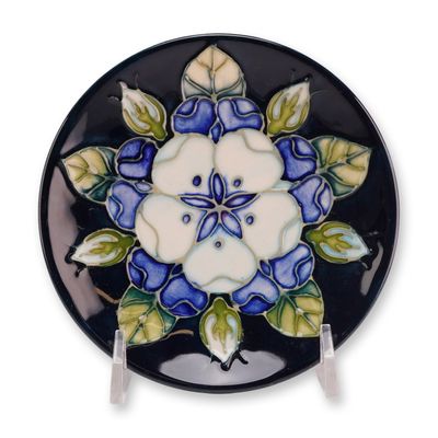 Sale Photo Thumbnail #283: Moorcroft Pottery White Floral Motif Pin Dish