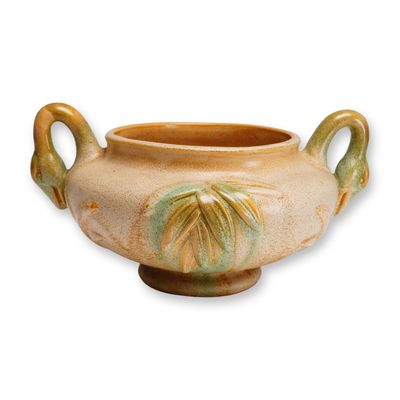 Sale Photo Thumbnail #287: Weller Pottery Swan Handle Art Deco Bowl, Patricia