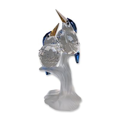 Sale Photo Thumbnail #72: Swarovski Crystal Figurine, Malachite Kingfishers