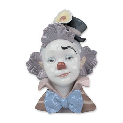 Sale Photo Thumbnail #190: Lladro Spanish Porcelain Star Struck Clown Bust 5610