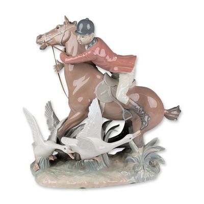 Sale Photo Thumbnail #206: Lladro Glazed Porcelain Figurine, The Race 01001249