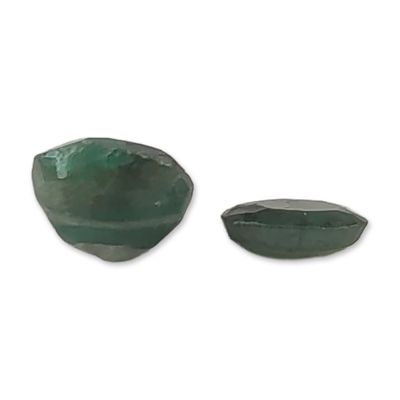 Sale Photo Thumbnail #166: 2pc Faceted Green Emerald Gemstones