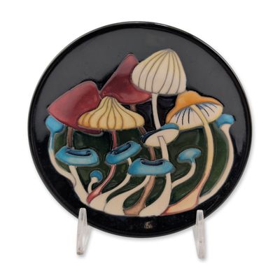 Sale Photo Thumbnail #111: Moorcroft Pottery by Emma Bossons Mushroom Motif Pin Dish