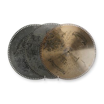 Sale Photo Thumbnail #326: Regina Music Box Co. 15.5-Inch Punched Metal Music Box Discs, Circa 1893