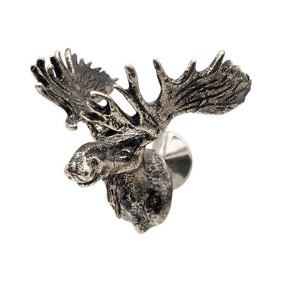 Sale Photo Thumbnail #492: Vintage Sterling Moose Tie Tack Pin