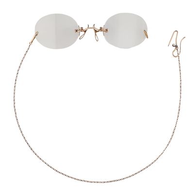 Sale Photo Thumbnail #383: FITS-U Gold Filled Pince-Nez Spectacles