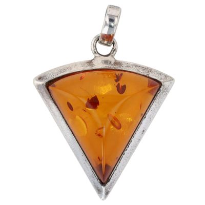 Sale Photo Thumbnail #517: Sterling Silver Amber Spear Pendant