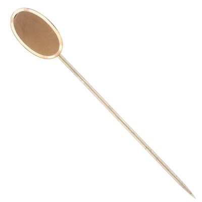 Sale Photo Thumbnail #288: J.H.Peckham & Sons Victorian Gold Filled Brushed Oval Stick Pin