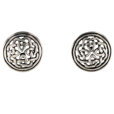 Sale Photo Thumbnail #575: Signed Sterling Silver Celtic Knot Earrings