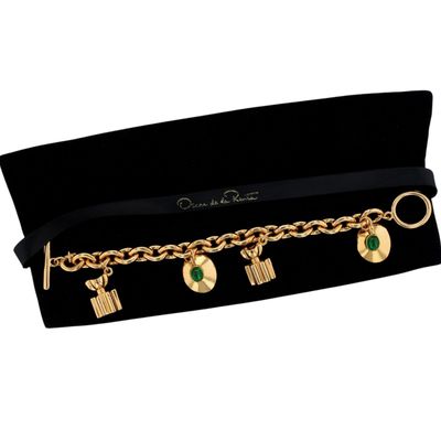 Sale Photo Thumbnail #58: Oscar De La Renta Gold Tone Charm Bracelet
