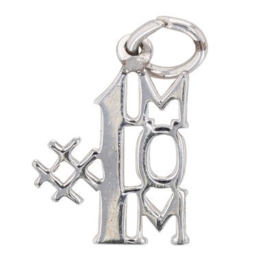 Sale Photo Thumbnail #175: Sterling Silver Number One Mom Pendant