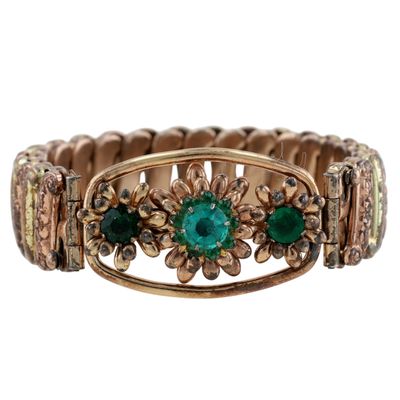 Sale Photo Thumbnail #600: Lustern Gold Filled Sterling Paste Expandable Sweetheart Bracelet
