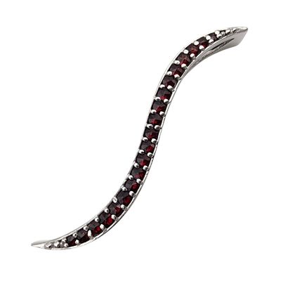 Sale Photo Thumbnail #483: Sterling Garnet Curved Bar Pendant