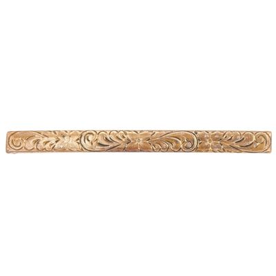 Sale Photo Thumbnail #322: Antique Gold Filled Embossed Floral Scroll Bar Brooch