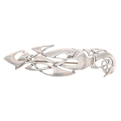 Sale Photo Thumbnail #429: Aarstad Design Norway Sterling Celtic Knot Crane Brooch